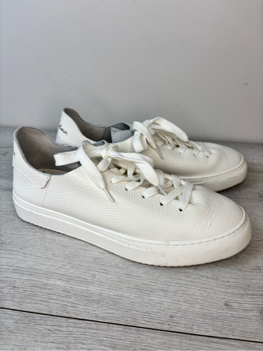 Sam Edelman Poppy White Leather Lace-Up Sneakers Women’s Size 9